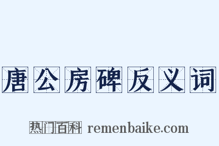 唐公房碑反义词是什么意思的图片